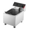 Commercial Electric Deep Fryer, 12.15 Qt, 1750W Stainless Steel Countertop Fryer with Basket and Lid, Overheat Protection, Temp Control