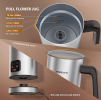 300ml Fully Automatic Milk Heater 300W Multifunction Cold / Hot Latte Milk foam LED Touch Control 360° Rotary Base SUS304 without BPA adjustable tempe