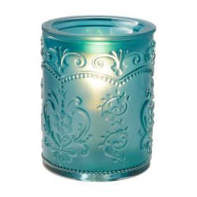 Amelia Embossed Full Size Fragrance Warmer, Teal
