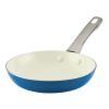 Vibrance 8 Inch Ceramic Nonstick Frying Pan, Dishwasher Safe and Oven Safe to 500°F, Blue
