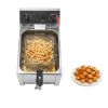 Commercial Electric Deep Fryer, Oil Filtration Upgrade, 9.51 Qt, 1750W Stainless Steel Countertop Fryer with Basket and Lid, Temp Control