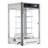 Commercial Food Warmer Display, 4-Tier Pizza Warmer with Rotary Steam Heating for 14 in Pizza, 86-185 Fahrenheit Temp Control and Temp Display
