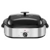 Roaster Oven, 18QT Electric Roaster Oven, 150-450 Fahrenheit Adjustable Temp Electric Roasting Pan with Self-Basting Lid, Cool-Touch Handle