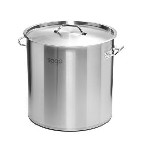 8.7 Gallon Top-Grade Thick Stainless Steel Stock Pot 18/10 – Heavy-Duty Cooking Pot for Soup, Stew, Boiling, and Catering