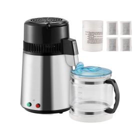 Water Distiller, 4L 1.05 Gallon Pure Water Purifier Filter For Home Countertop, 750W Distilled Water Maker