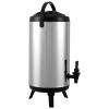 Stainless Steel Insulated Beverage Dispenser, 2.4 Gallon 9.2 Liter, Thermal Hot and Cold Drink Server Dispenser with Spigot Handle