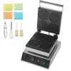 Commercial Waffle Maker, 4PCS Round Waffle Baker Machine,1750W Non-Stick Stainless Steel Belgian Waffle Iron with Temperature and Time Control