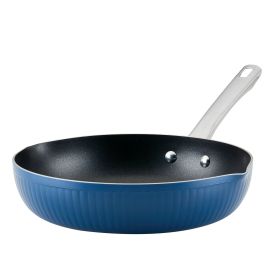 Style 11.25 Inch Nonstick Cookware Frying Pan, Dishwasher Safe and Oven Safe to 500°F, Blue