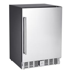 24-Inch Indoor/Outdoor Beverage Refrigerator, 150 QT Freestanding or Undercounter Beverage Fridge