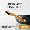 Forged Induction 12.25 Inch Ceramic Nonstick Frying Pan, Dishwasher Safe and Oven Safe to 500°F, Black