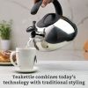 Stainless Steel Whistling Tea Kettle, 2.3 Quart, Silver