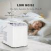 Countertop Ice Maker, Self-Cleaning Portable Ice Maker Machine with Handle and Ice Scoop 9Pcs/6Min 26.5Lbs/24H White
