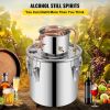 Alcohol Still 9.6Gal/38L, Alcohol Distiller with Circulating Pump, Alcohol Still Copper Tube, Whiskey Distilling Kit with Build-In Thermometer