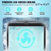 Beer Kegerator, Dual Tap Draft Beer Dispenser, CO2 Cylinder, Drip Tray & Rail, 32 Fahrenheit - 75.2 Fahrenheit Temperature Control, Holds 1/6, 1/4