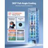 Commercial Merchandiser Refrigerator, 7.5 Cu.Ft / 213 L Glass Door Display Refrigerator, Upright Beverage Cooler with Customizable Lightbox