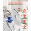 Commercial Meat Slicer, 300W Electric Cutter, Removable 10" Carbon Steel Blade and Food Tray, 0-0.47" Adjustable Thickness Food Slicer Machine