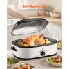 Roaster Oven, 18QT Electric Roaster Oven, 150-450 F Adjustable Temp Electric Roasting Pan, Multifunctional Electric Roaster Oven with Self-Basting Lid