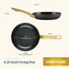 Forged Induction 8.25 Inch Ceramic Nonstick Frying Pan, Dishwasher Safe and Oven Safe to 500°F, Black