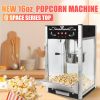 Popcorn Machine with 16 Ounce Kettle, Countertop Popcorn Maker Commercial Popcorn Machine w/Stainless Steel Scoop, Oil Spoon for Home Movie Theater