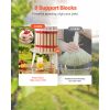 4.75 Gal/18L Fruit Wine Press, Solid Wood Basket with 8 Blocks, Heavy Duty Manual Juice Maker