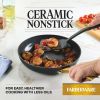 Forged Induction 10 Inch Ceramic Nonstick Frying Pan, Dishwasher Safe and Oven Safe to 500°F, Black