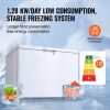 Chest Freezer, 12.8 Cu.ft / 345 L Large Deep Freezer & 4 Removable Baskets, Freestanding Top Open Door Commercial Chest Freezers with Locking Lid