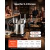 Alcohol Still, 8 GAL/ 30L Alcohol Distiller with Thumper Keg, Dual-scale Thermometer, and Water Pump, Home Brewing Kit for DIY Whiskey Wine Brandy