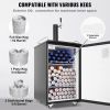 Beer Kegerator, Single Tap Draft Beer Dispenser, CO2 Cylinder, Drip Tray & Rail, 32 Fahrenheit - 50 Fahrenheit Temperature Control, Holds 1/6, 1/4