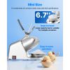 Ice Crusher Machine, 286lbs Per Hour Electric 4 Blades Snow Cone Maker, Stainless Steel Shaved Ice Machine with Bowl and Cover
