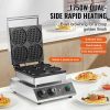 Commercial Waffle Maker, 4PCS Round Waffle Baker Machine,1750W Non-Stick Stainless Steel Belgian Waffle Iron with Temperature and Time Control