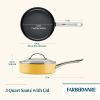 Style 3 Quart Nonstick Saute Pan with Tempered Glass Lid, Dishwasher Safe and Oven Safe to 500°F, Yellow