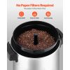 Commercial Coffee Urn, 40 Cup 203oz Hot Beverage Dispenser with Dripless Faucet, 1090W Quick-Brewing Coffee Maker, Automatic Temperature Control
