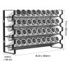 Spice Rack Organizer for Cabinet, Spice Organizer with 36 Empty Spice Jars, Lids, Spice Labels, and Funnel Complete Set