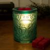 Amelia Embossed Full Size Fragrance Warmer, Teal