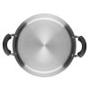 SureSteel 4 Quart Brushed Stainless Steel Dutch Oven / Stockpot with Glass Lid, Induction Compatible, Dishwasher Safe, Metal Utensil Safe