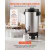 Commercial Coffee Urn, 40 Cup 203oz Hot Beverage Dispenser with Dripless Faucet, 1090W Quick-Brewing Coffee Maker, Automatic Temperature Control