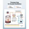 Alcohol Still, 8 GAL/ 30L Alcohol Distiller with Thumper Keg, Dual-scale Thermometer, and Water Pump, Home Brewing Kit for DIY Whiskey Wine Brandy