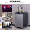 Beer Kegerator, Dual Tap Draft Beer Dispenser, CO2 Cylinder, Drip Tray & Rail, 32 Fahrenheit - 75.2 Fahrenheit Temperature Control, Holds 1/6, 1/4