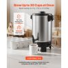 Commercial Coffee Urn, 30 Cup 152oz Hot Beverage Dispenser with Dripless Faucet, 1090W Quick-Brewing Coffee Maker, Automatic Temperature Control