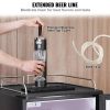 Beer Kegerator, Single Tap Draft Beer Dispenser, CO2 Cylinder, Drip Tray & Rail, 32 Fahrenheit - 50 Fahrenheit Temperature Control, Holds 1/6, 1/4
