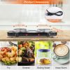 Portable Double Electric Burner, 2000W Even Heating with Independent Thermostat, Compact Hot Plate for College Dorms Small Apartments Campers